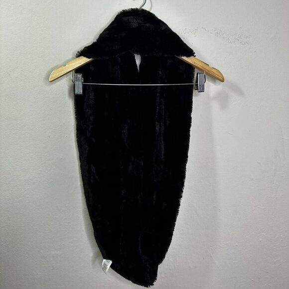 Westloop West Loop Faux Fur Infinity Scarf Black One Size Winter Warm‎ Elegant - Picture 5 of 11